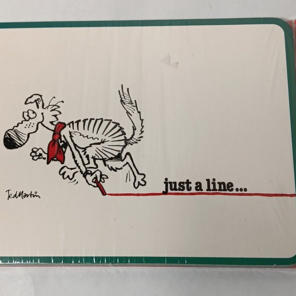 Ted Martin Art A Dogs Life Postcards 16 Count Pavlov Just A Line Drawing Board